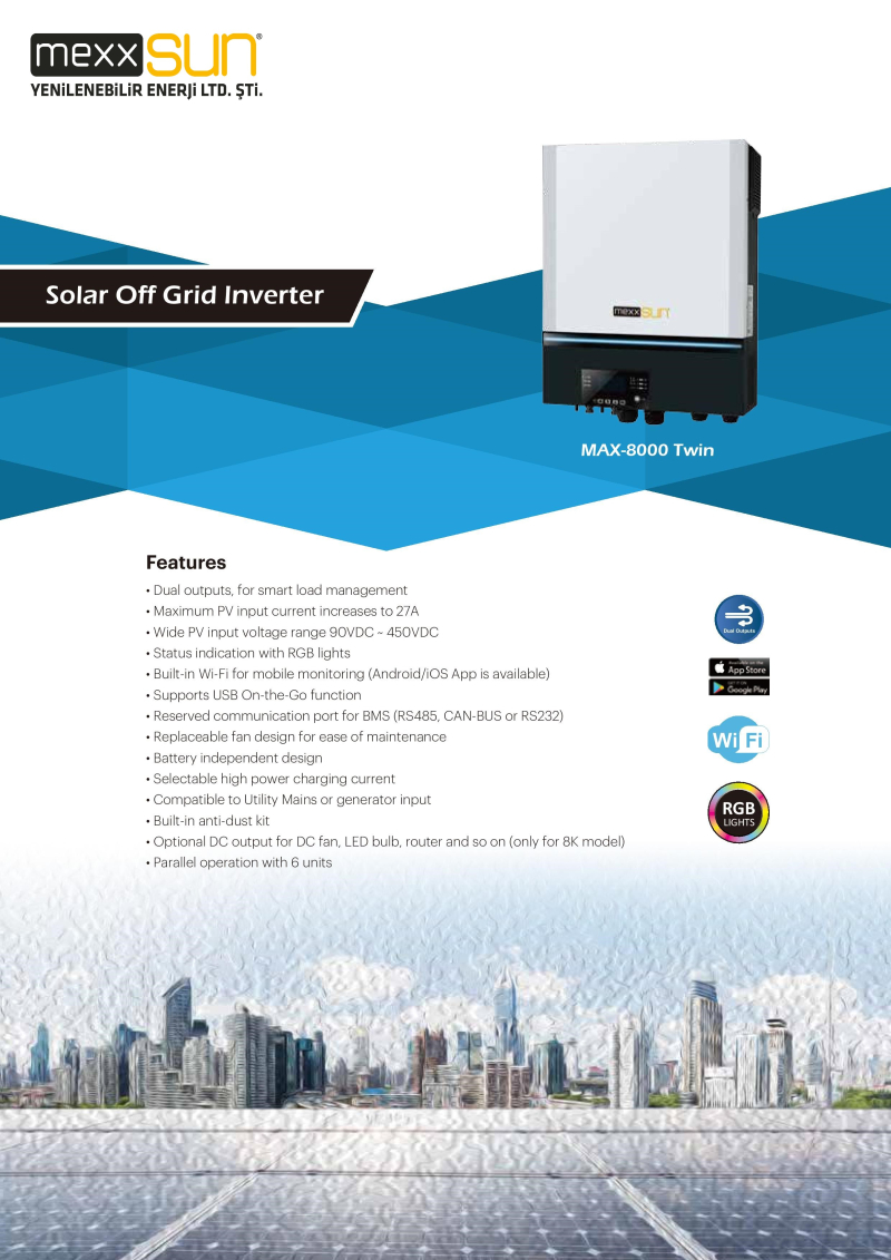Off-grid Solar Inverter MAX 8000 Twin - 1