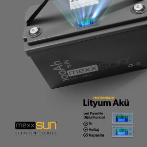 MEXXSUN Lityum Akü 12,8V 100Ah (LiFePo4) 1280Wh