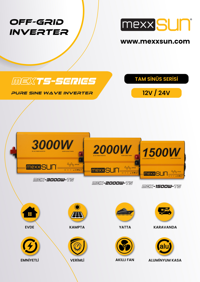 Tam sinüs 12V 1500W - 1