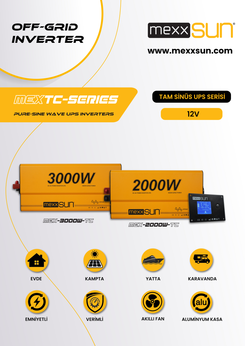Tam Sinüs UPS (Remote Ekran) 12V 3000W - 1