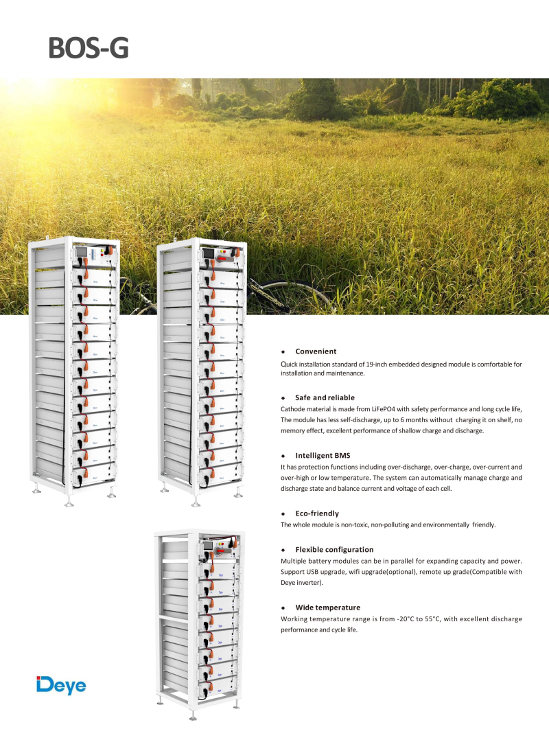 DEYE High Voltage Battery Pack BOS-G 61.44 kWh - 1