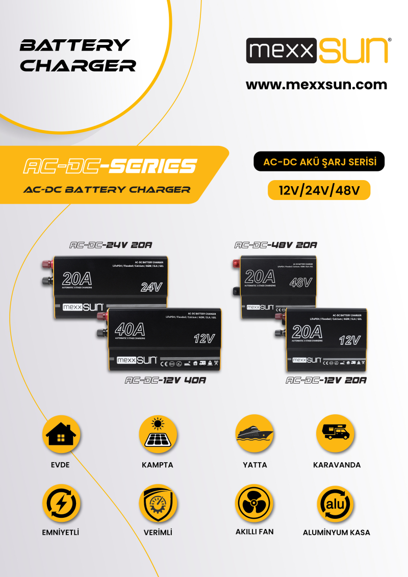 AC-DC Akü Şarj Cihazı 12V-20A  - 1