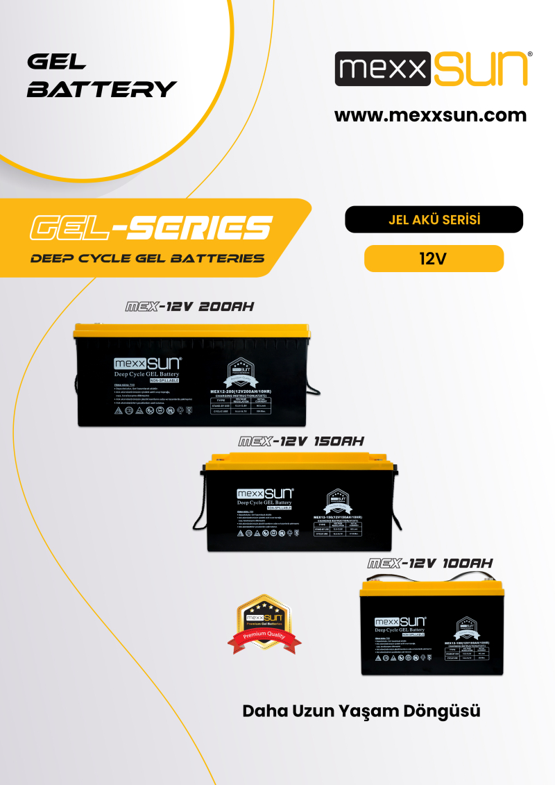 Gel Battery 12V 100Ah (MEX12-100) - 1