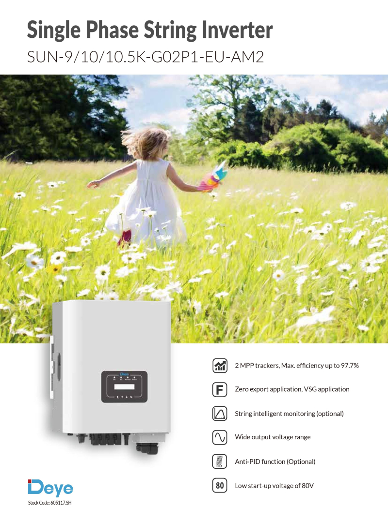 PV Inverter SUN-10K-G02P1-EU-AM2 - 1