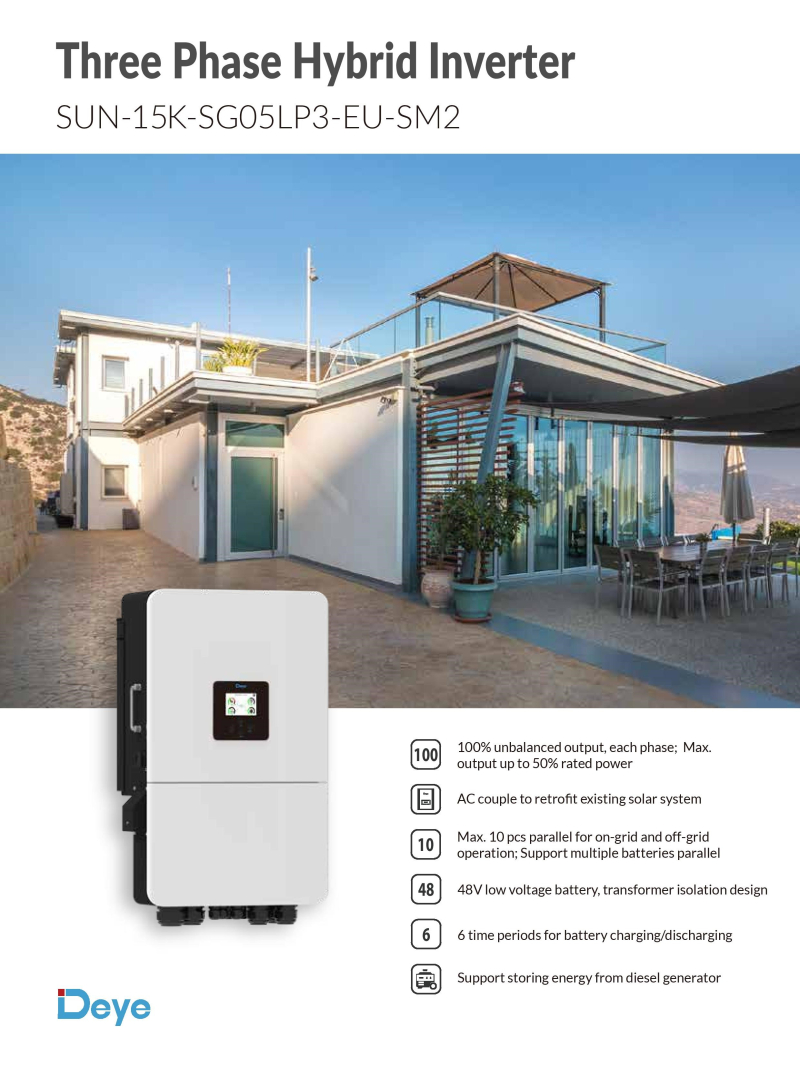 PV Hybrid Inverter SUN-15K-SG05LP3-EU-SM2 - 1