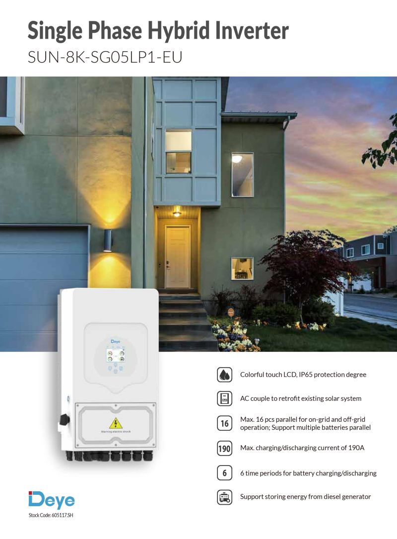 PV Hybrid Inverter SUN-8K-SG05LP1-EU - 1