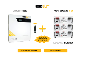 Mexx 11KW Inverter + 3x48V 100Ah lithium Battery Off-Grid Hybrid Package