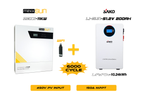 Mexx 11KW Inverter + Li-sun 51.2V 200Ah lithium Battery Off-Grid Hybrid Package