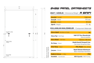 PV Panel Monocrystalline 245W Half-Cut