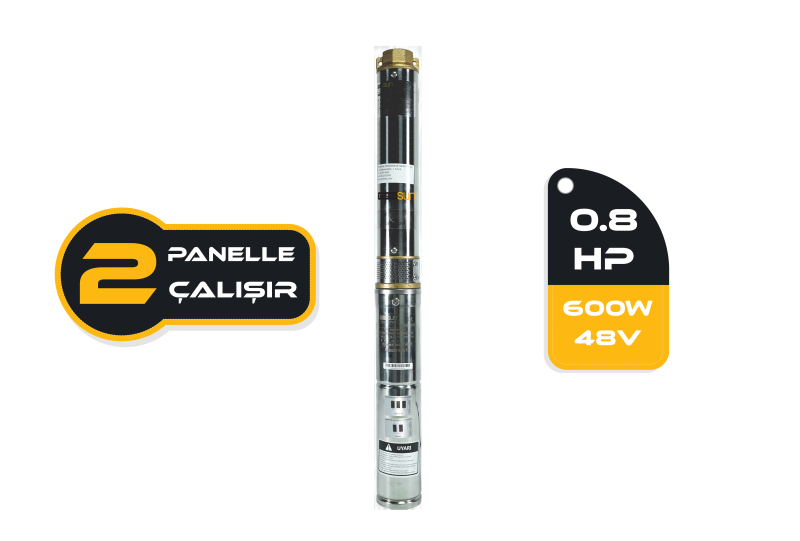 Solar Submersible Pump 0.8 Hp / 600W / 48V (3RDC3.5-80-48-600)