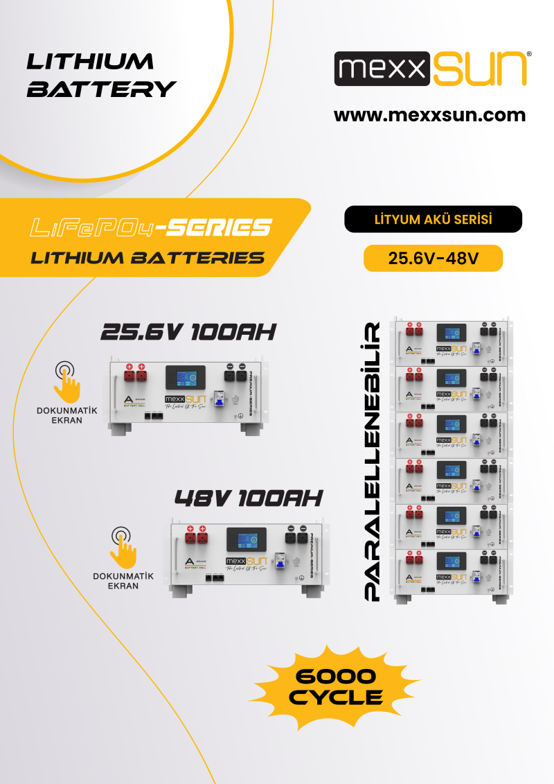 MEXXSUN Lityum Akü 25,6V 100Ah (RK2560) - 1