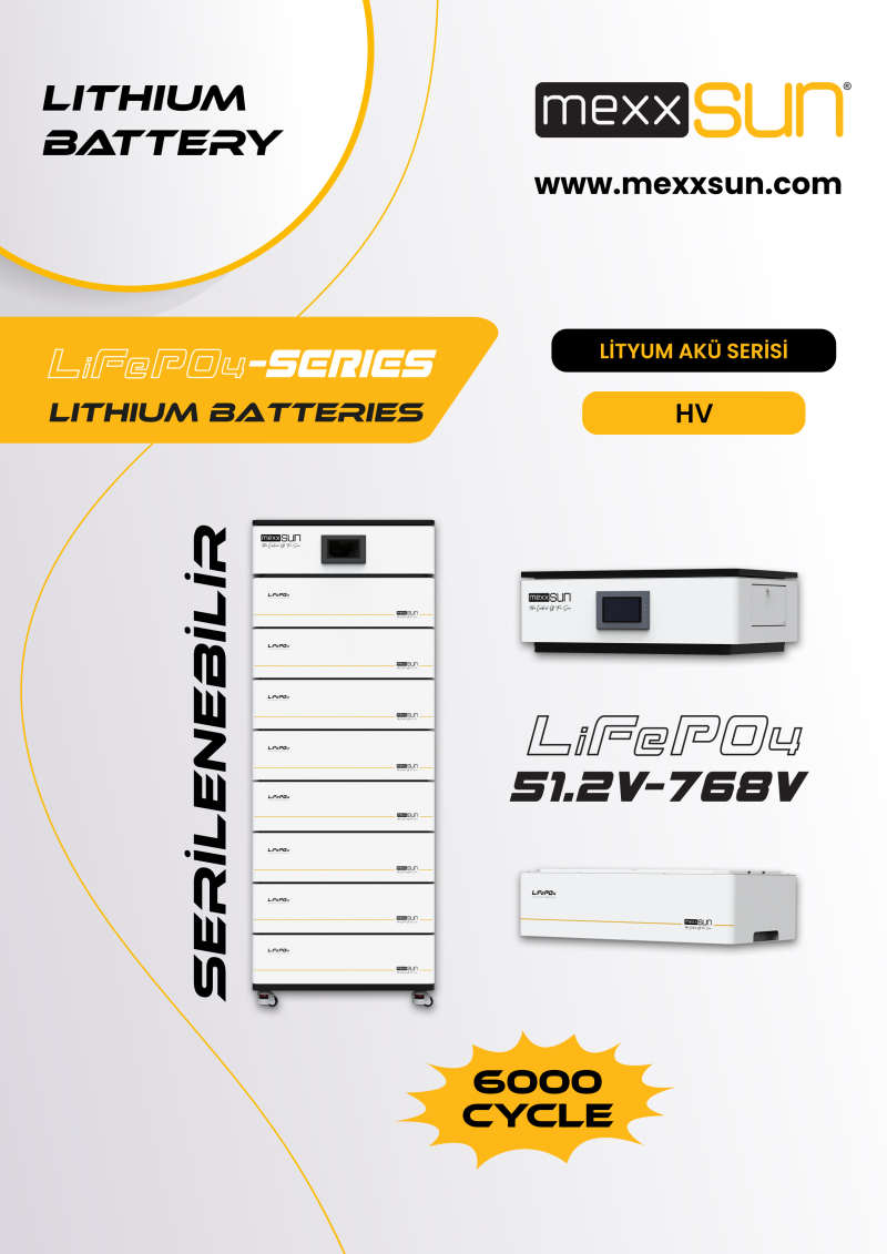 MEXXSUN Yüksek Voltaj Lityum Akü 20.48 kWh - 1