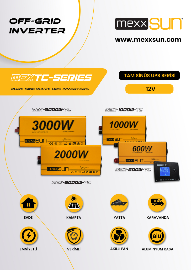 Pure Sine Wave Inverter UPS / remote 12V 3000W - 1