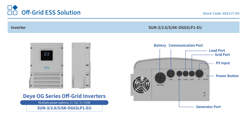 DEYE 6KW Off-grid Solar Inverter (IP65) - 2