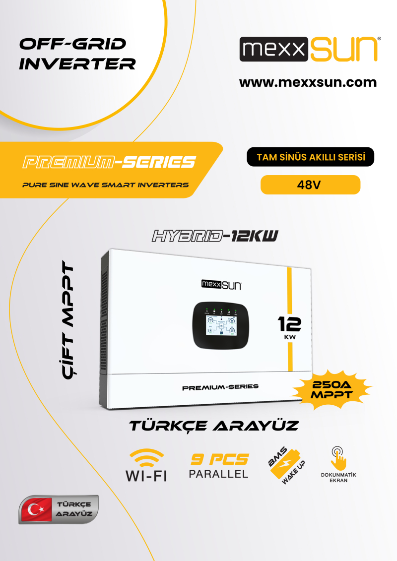 MEXX-P12kW - Premium 48V 12kW (Paralel /Wi-Fi/ Dual Output) - 1