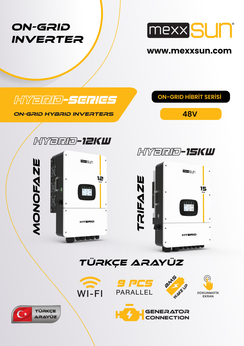 MEXXSUN 12 KW Hibrit Monofaze LV (48V) - 1