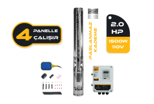 DC Pompa 2Hp / 1500W / 110V (SS Impeller) (4RDSS4.8-203-110-1500)